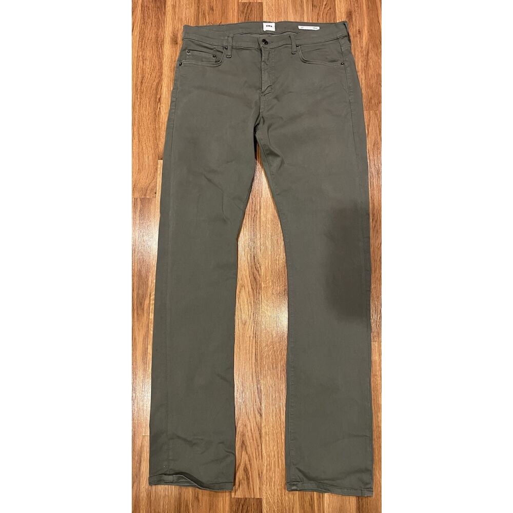 Edwin Jace Straight Pants Men's Size 33 X 34 Olive Lightweight Casual Chino